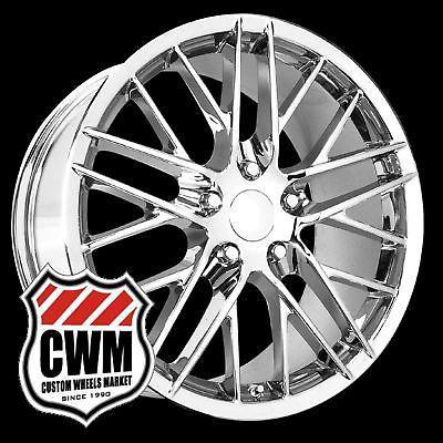 18x8.5"/ 19x10" corvette c6 zr1 chrome replica wheels rims fit corvette c6 05-13