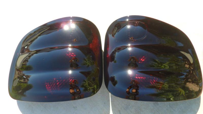 00-03 f150 flareside smoked tail lights oem black tinted non led custom ford