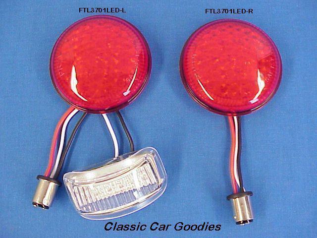 1937 ford led tail light inserts (2) 12v street rodder