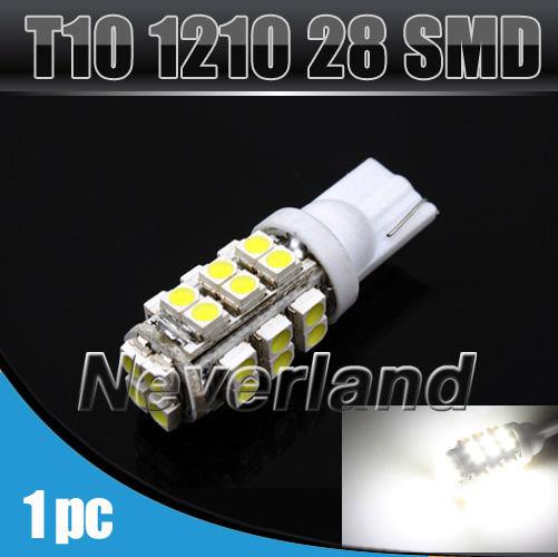 T10 1210 194 168 501 w5w white 28 smd led car wedge light bulb lamp dc 12v