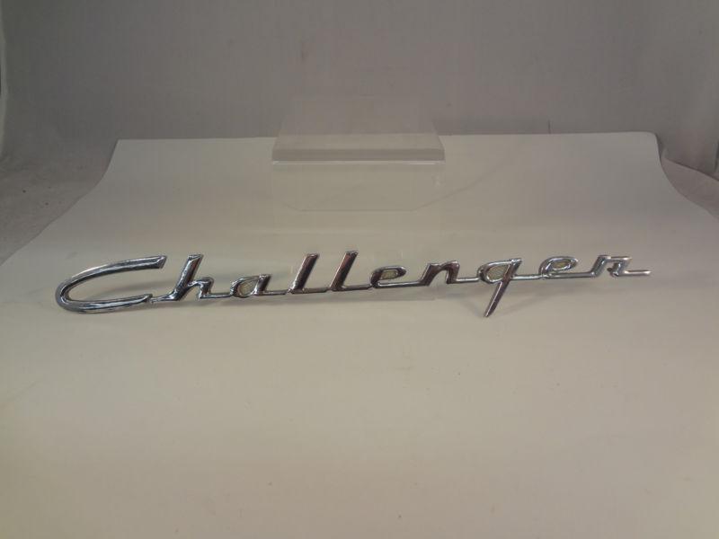 Used studebaker challenger chrome script emblem nameplate g-217