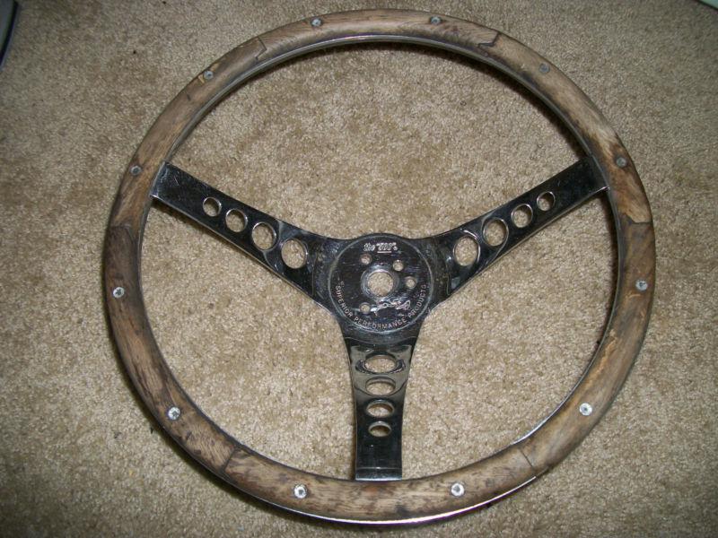 Vintage 13 1/2 inch wood superior performance steering wheel the 500 lqqk