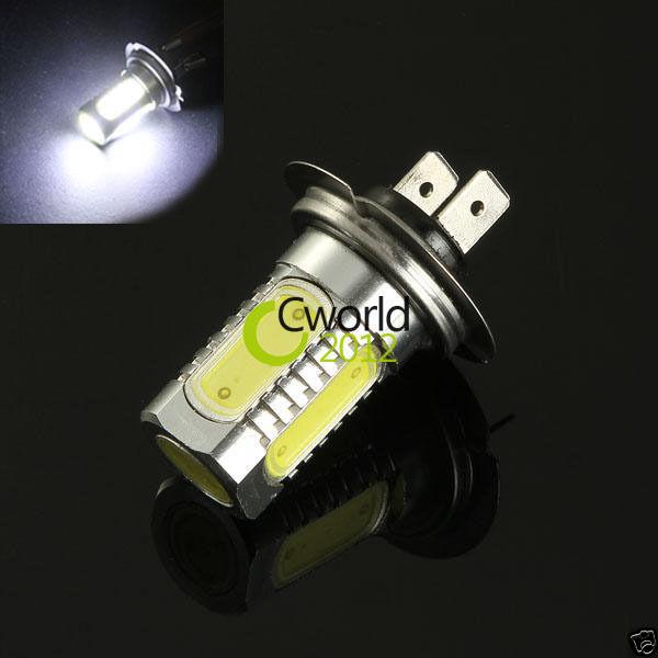 2pcs h7 white high power 7.5w smd led head light headlight fog bulb lighting