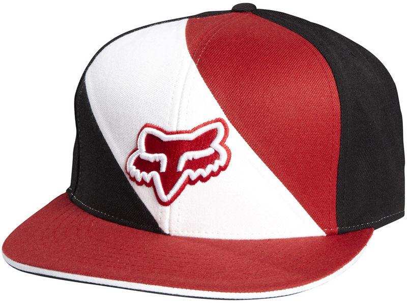 Fox nullifier red fitted hat motocross cap hats mx 2014 white black