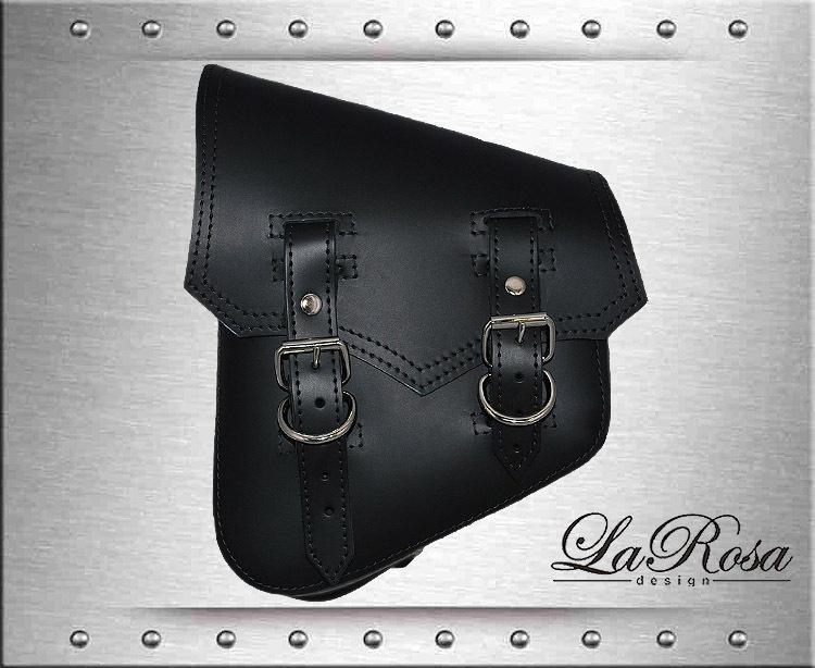 Buy LaRosa Black Leather Classic Design HD Softail Rigid Frame Left ...