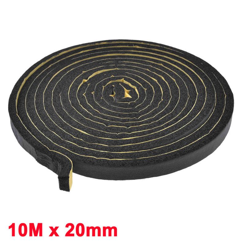 2 pcs 10 meters 20mm wide black foam air sealed strip for car door