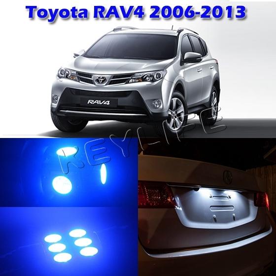 6 blue map dome license led light deal package for toyota rav4 2006-2013 w/gift