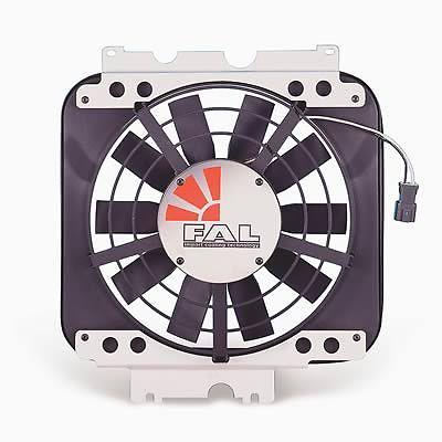 Fal electric fan single 12" dia puller 1250 cfm black plastic fits honda civic