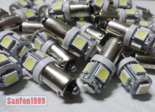 10x ba9s 53 6253 bright white 5-smd car led license plate map dome lights #sb11