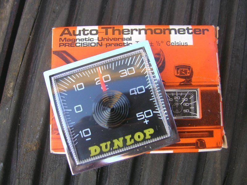 Thermometer dunlop dash board porsche 356 911 mb 190 300 sl bmw vintage vw oval