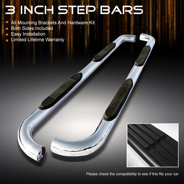 05-10 grand cherokee commander 3" stainless steel side step bar running boards