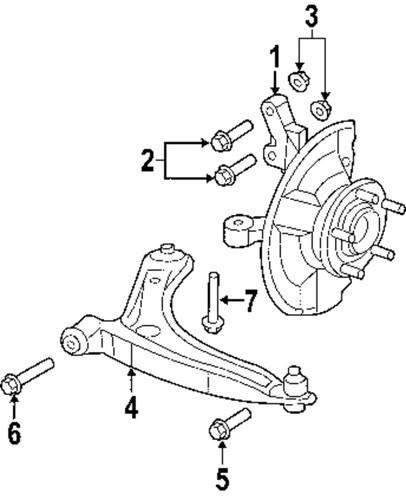 Mopar oem 6104240aa front suspension-lower control arm front bolt