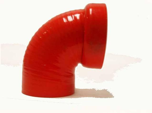 Obx 90° silicone elbow short radius step reducer (r)