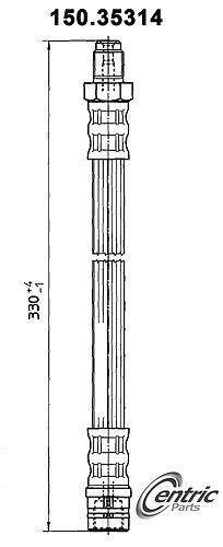 Centric 150.35314 brake hose, rear-brake hydraulic hose