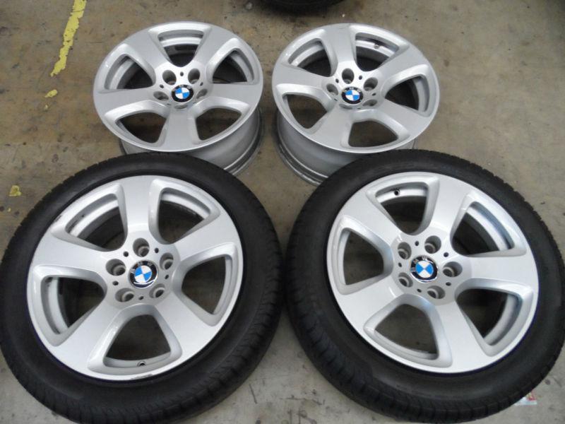 17" oem bmw 157 staggered 3 series 323 325 328 330 335 wheels w/ 2 tires! 5x120