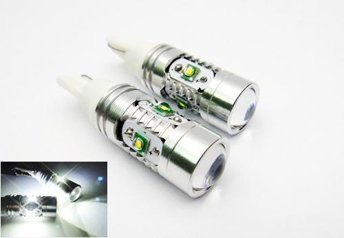 2 cree high power led 25w t10 168 194 projector drl backup reverse light 921 t15