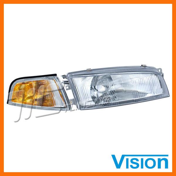 97-02 mitsubishi mirage 4dr ls de es passenger r/h side head light+corner lamp