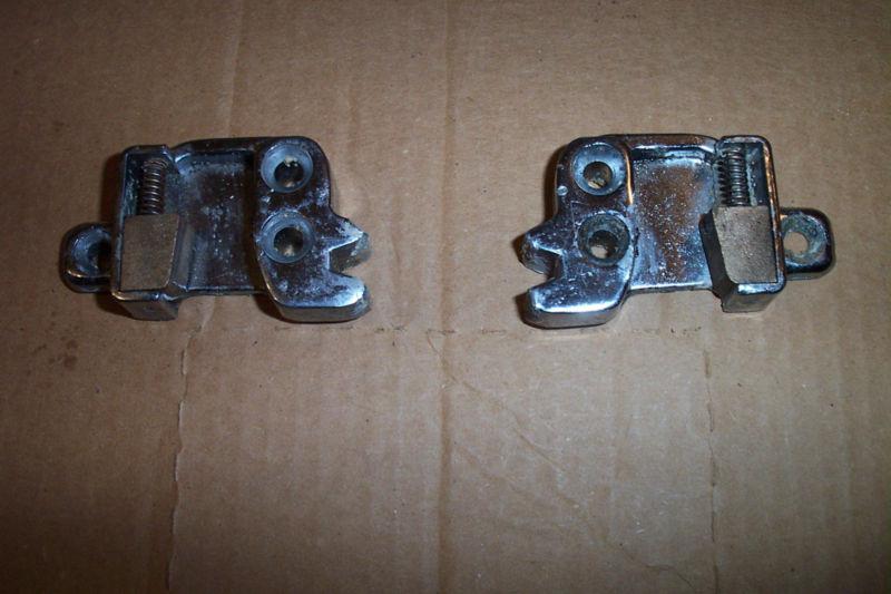 Morris minor 1000 door lock recievers l&r ,out of a drophead should fit others  