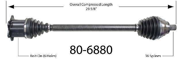 Empi cv joint half shaft... 80-6880