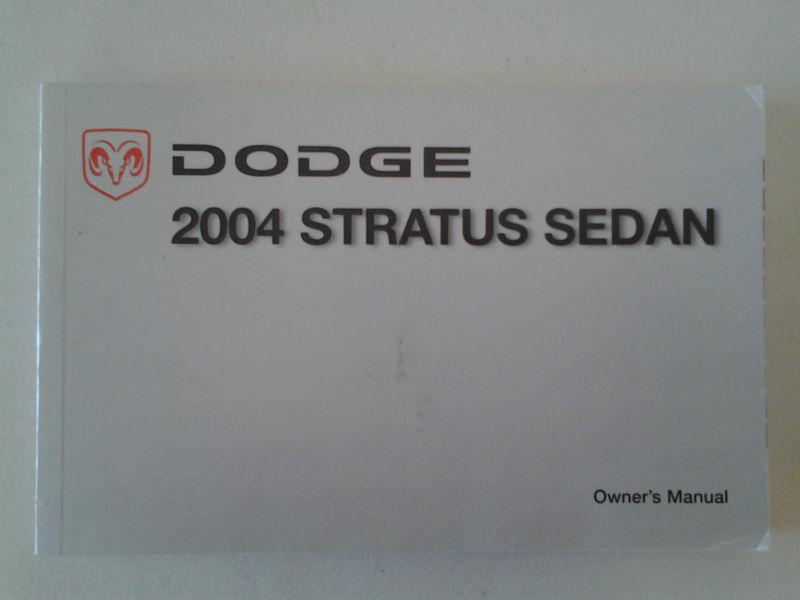 2004 dodge stratus  owner's manual