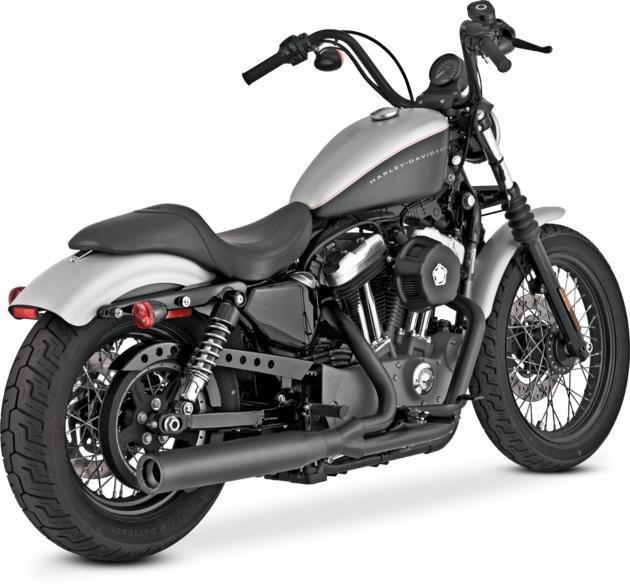 Vance & hines blackout 2-1 full exhaust black harley xl883n iron 883 09-13