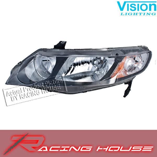 L/h headlight driver side lamp kit 2006-11 honda civic hybrid 09-10 civic sedan