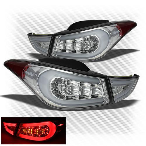 Fit 11-13 elantra philips-led perform tail lights w/red light tube upgrade