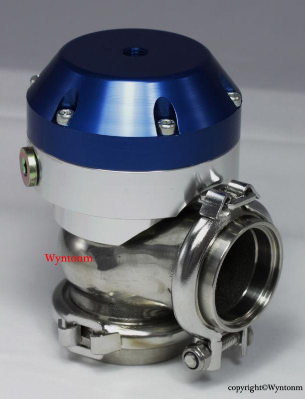 38mm turbo sus 304 sport compact v-band wastegate dump valve  22 psi blue