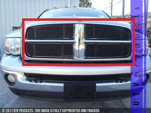 2002 2003 2004 2005 dodge ram 2500 upper billet grille black main 4pc custom 