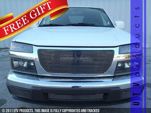 2004 - 2012 gmc canyon combo billet grille kit replacement upper chrome 4pc kit