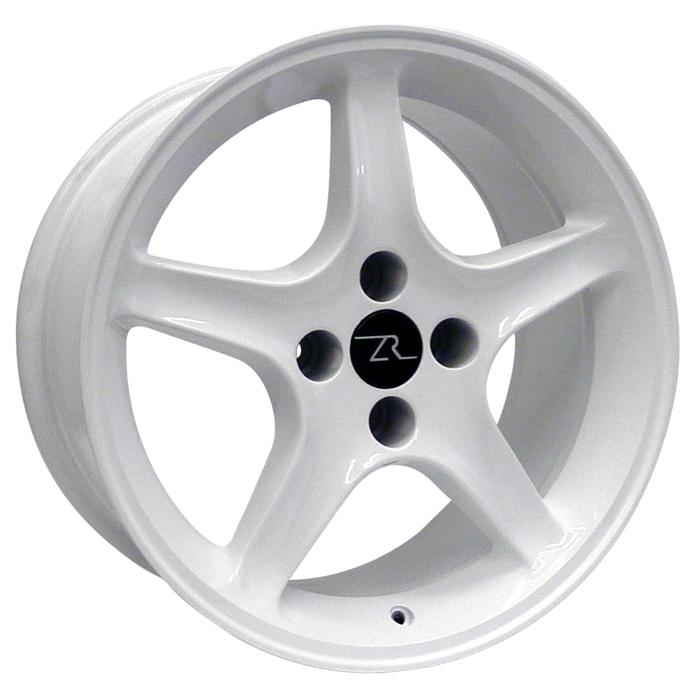 White mustang ® cobra r wheels 4 lug 1987-1993 17x9, 17 inch rims