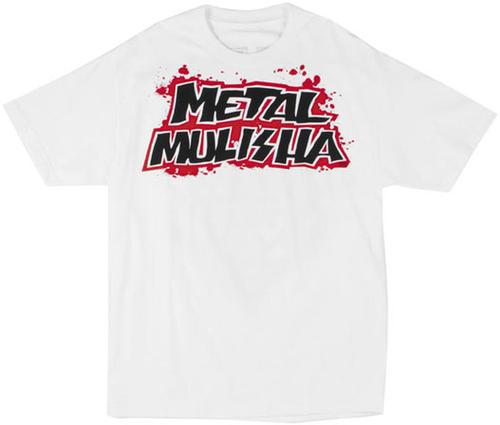 New msr metal mulisha bloodshed adult cotton tee/t-shirt, white, xl