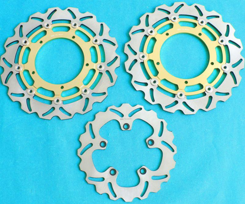 Front/rear brake disc rotors yamaha fz1 1000cc fz1 fazer 06 07 08 09 10 11 2012