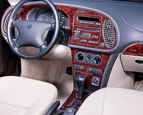 Saab 9.3 9-3 93 interior burl wood dash trim kit set 1999 99 2000 2001 2002 02