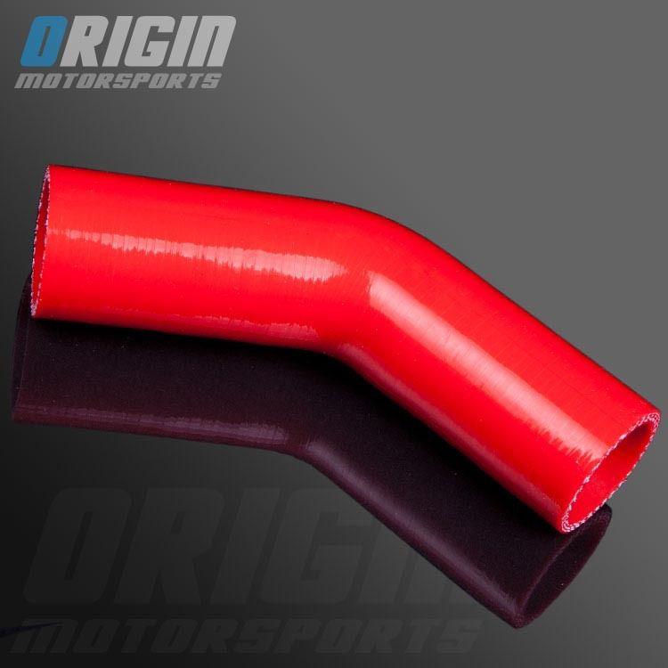 Red 1.5" to 1.5" 45 degree turbo intercooler silicone elbow pipe hose coupler