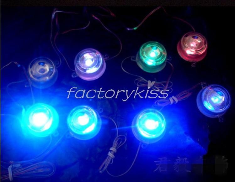 4pcs car waterproof round led floor undercar light decorative lamp colorful