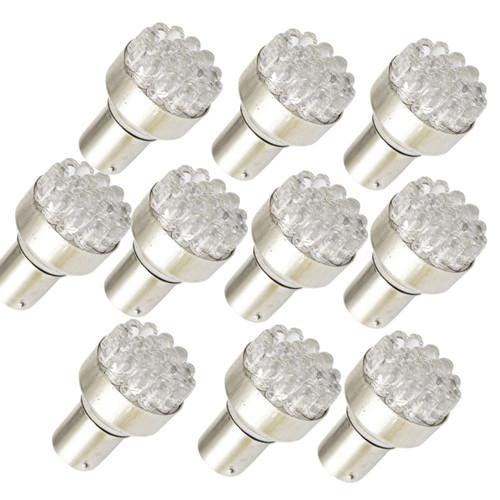 10x car 1156 382 ba15s tail brake turn signal 19 led bulb lamp light white