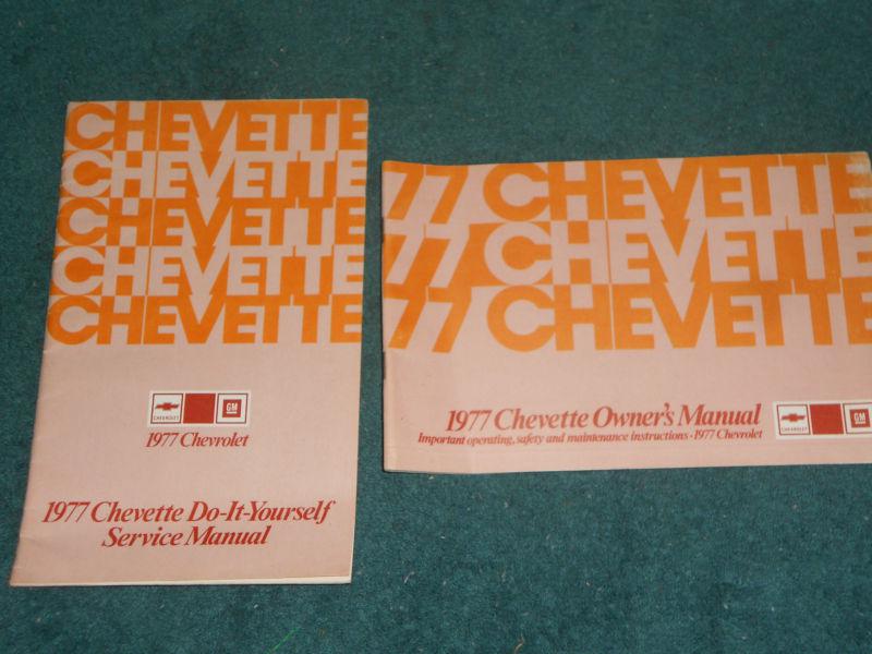 1977 chevrolet chevette owner's manual set / original 2 piece guide book set