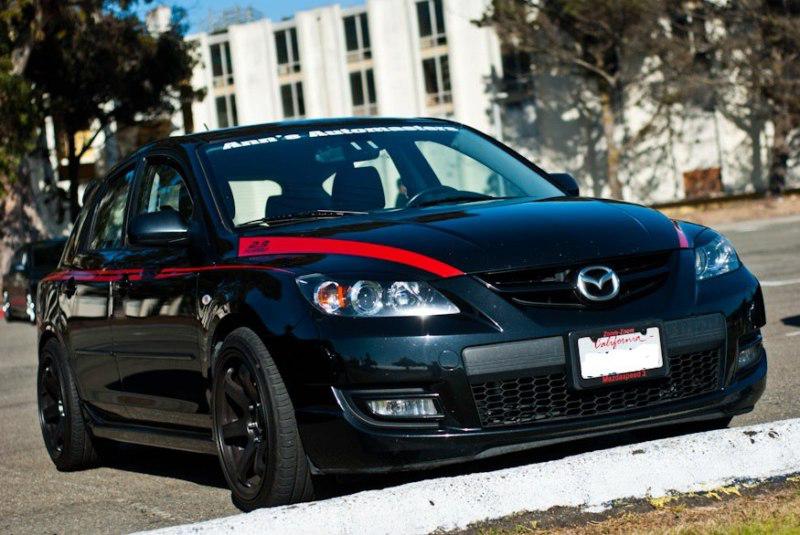 Hood stripes by tfb designs- fits the 2004-2009 mazda 3 & mazdaspeed 3 hatchback