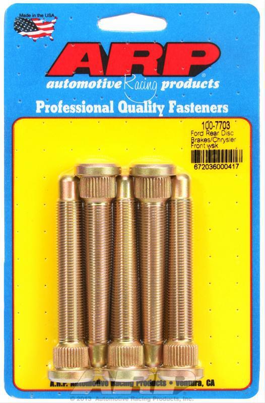 Arp wheel studs press-in 1/2-20" 0.625" knurl dia 3.5" uhl set of 5