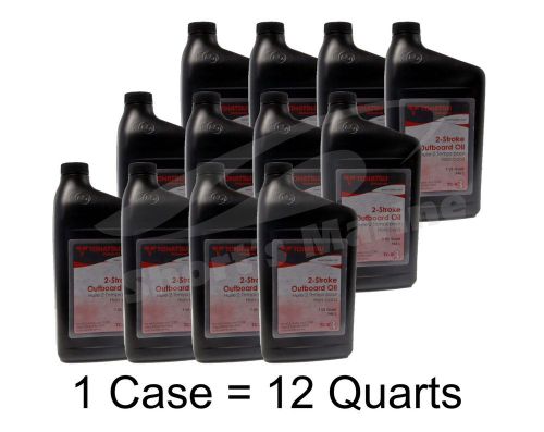 Tohatsu 2-stroke &amp; tldi tc-w3 outboard motor oil case of 12 quarts