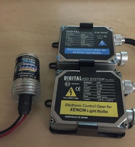 2x digital 35w xenon lights controller computer hid ballast system kit