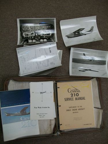 Cessna model 210 service manual 1960 p-223 grit 1250 10/5/60 binder with photos