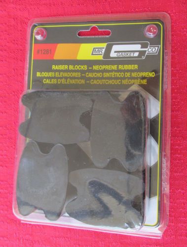 Raiser lift blocks -#1281 mr gasket - rubber - package of 4 pcs