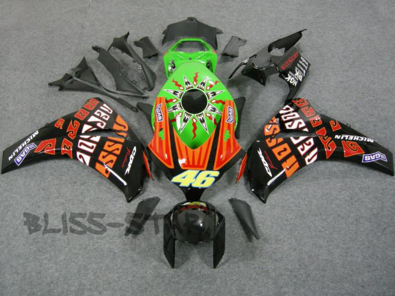 Black green fairing injection w8 fit cbr1000rr cbr 1000 rr 1000rr 2012 e10