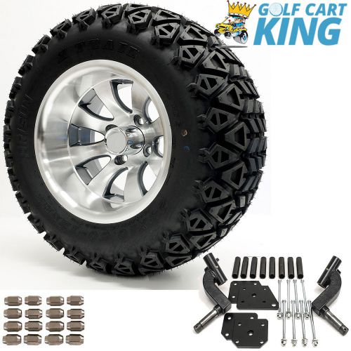 12&#034; wheel and tire combo + golf cart 6&#034; spindle lift kit for ezgo txt electric