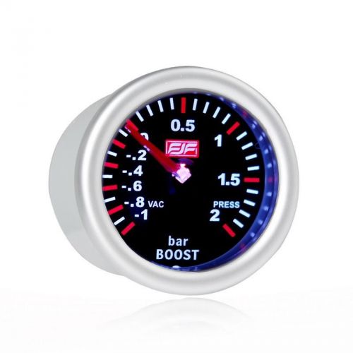 2inch -1~2 bar boost car smoke boost gauges meters  52mm silver tinted shell