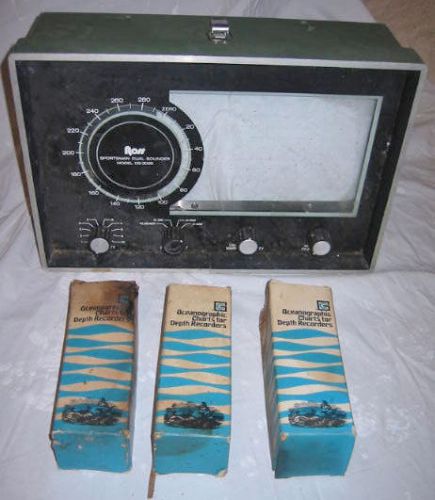 Vintage ross dual sounder ds-3008 paper recorder rolls paper fish finder decor
