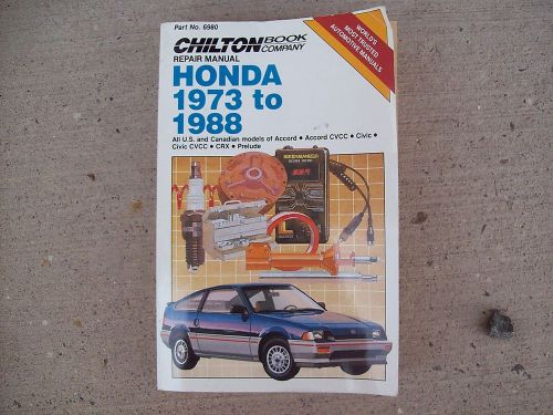 Chiltons honda accord &amp; cvcc/civic &amp; cvcc/crx &amp; prelude 1973 to 1988 manual