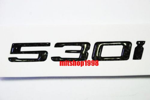 Bmw series 530i real carbon fiber letters emblem badge